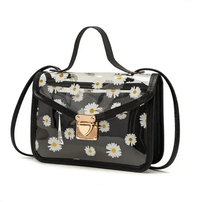 Women’s Transparent Floral Crossbody Shoulder Bag