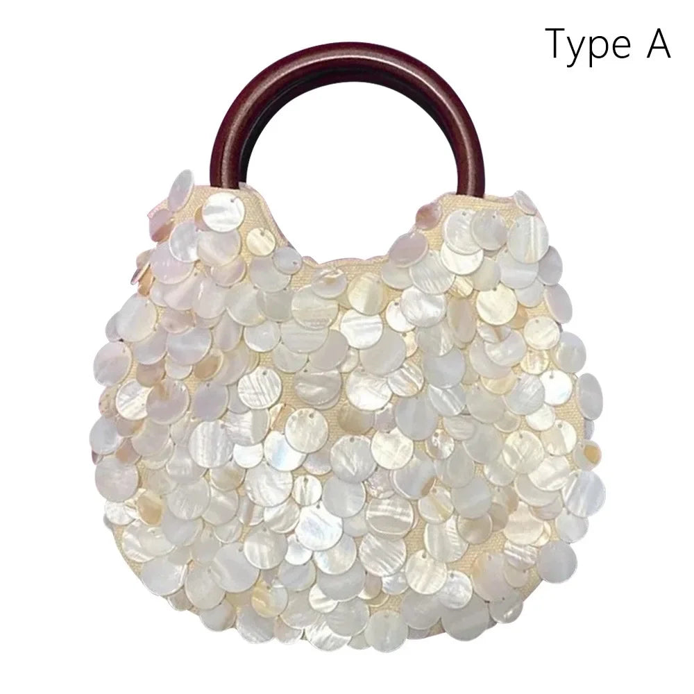 Handmade Seashell Beaded Bag
