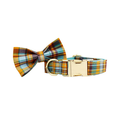 Personalized Plaid Dog Collar, Harness & Leash Set