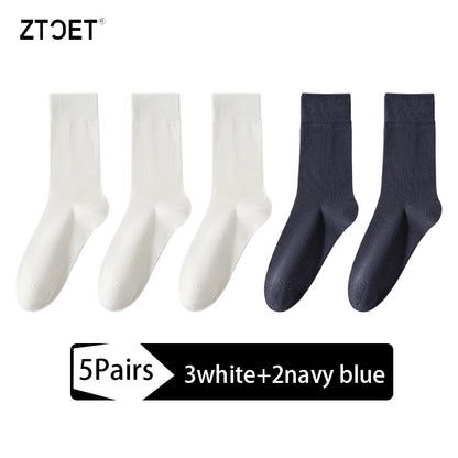 Men’s Cotton Business Casual Socks 5 Pairs