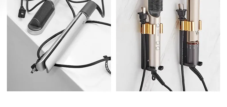 Wall-Mounted Hair Straightener & Curling Iron Holder