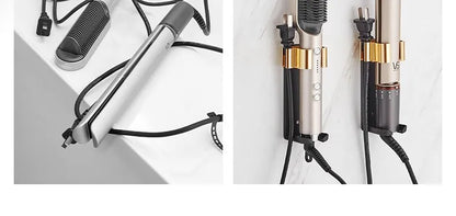 Wall-Mounted Hair Straightener & Curling Iron Holder