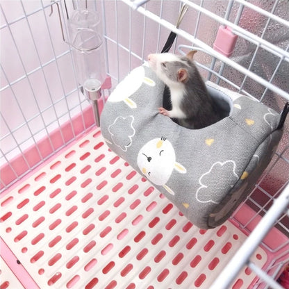 Hamster Hanging House & Soft Cotton Hammock for Small Animals
