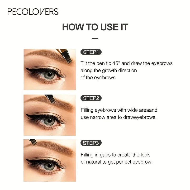 4-Tip Waterproof Eyebrow Pen