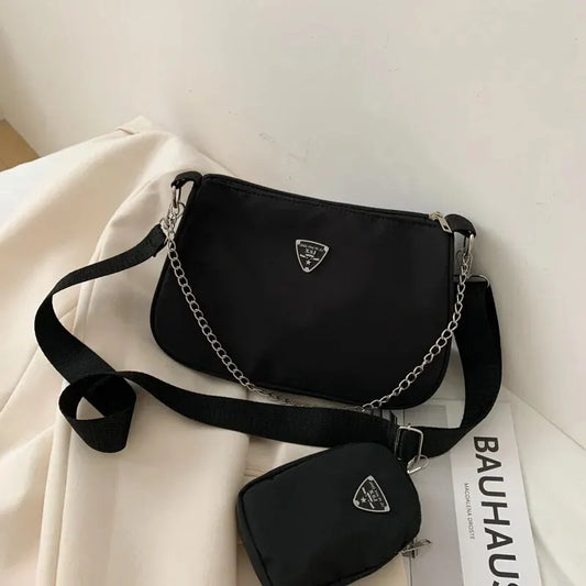 Nylon Crossbody Shoulder Bag Set