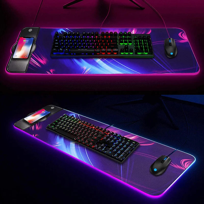 Wireless Charging RGB Luminous Mouse Pad Charger