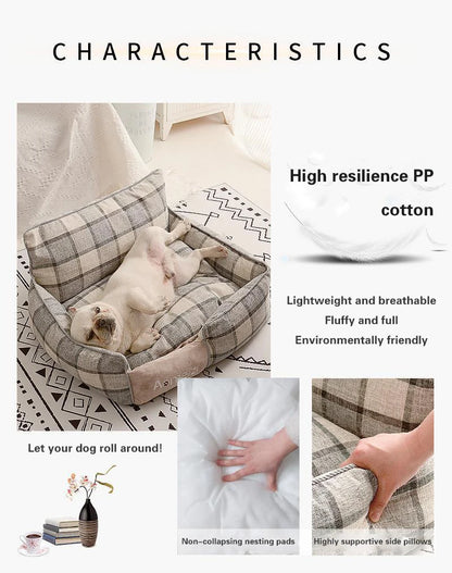 Orthopedic Pet Sofa Bed with Removable Cushion