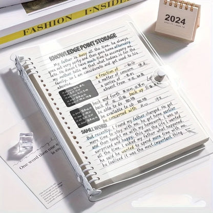 A5 Transparent PVC Binder Notebook