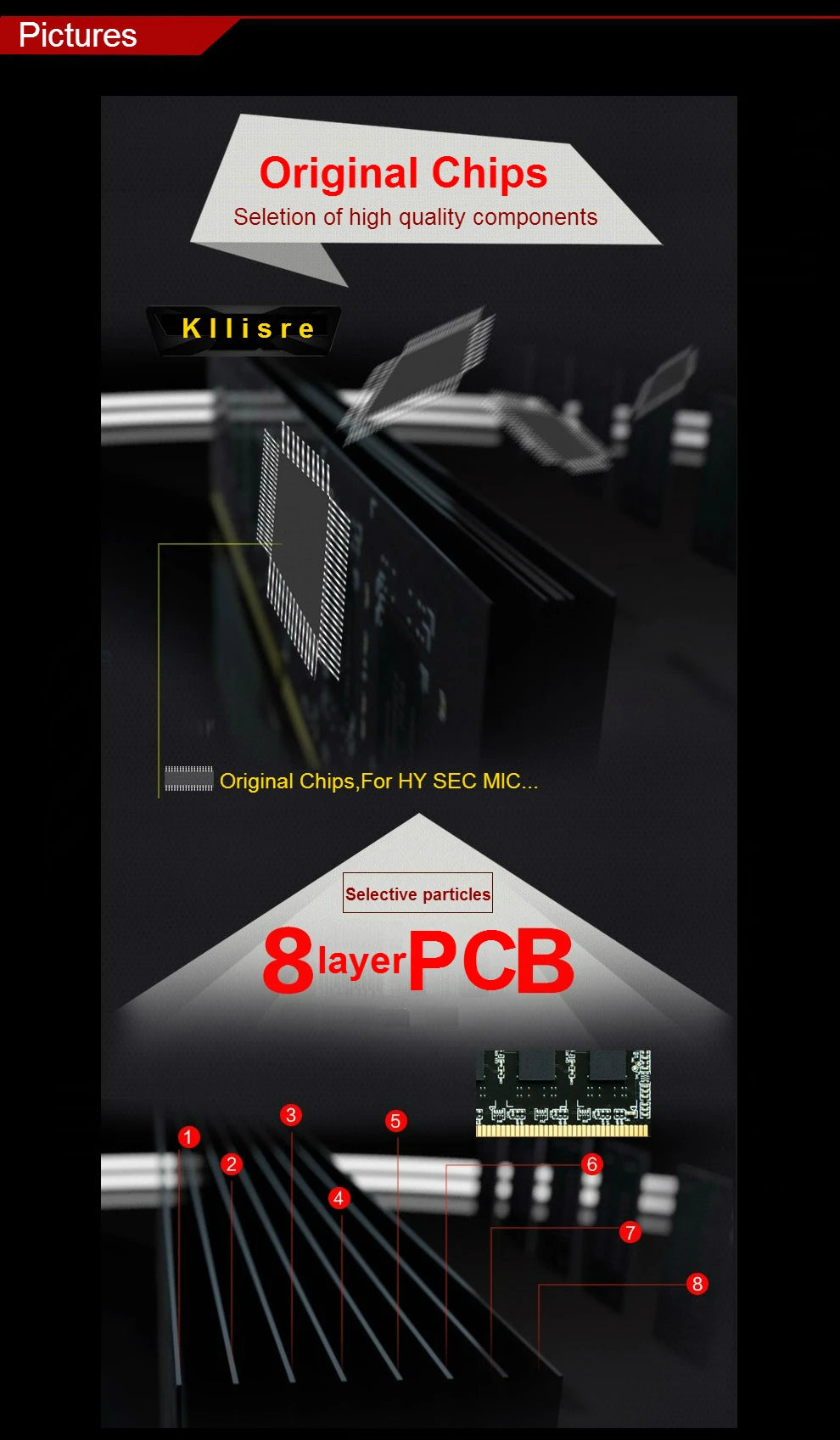 KLLISRE DDR4 Desktop RAM – 8GB / 16GB 2666MHz & 3200MHz