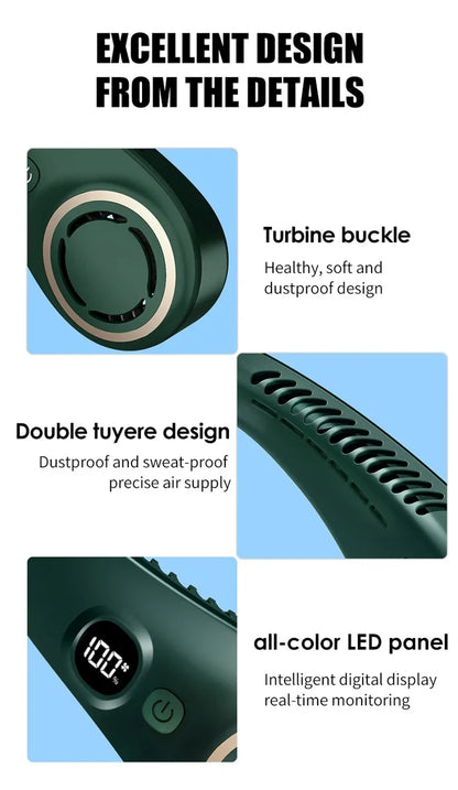 Mini Bladeless Rechargeable Neck Fan