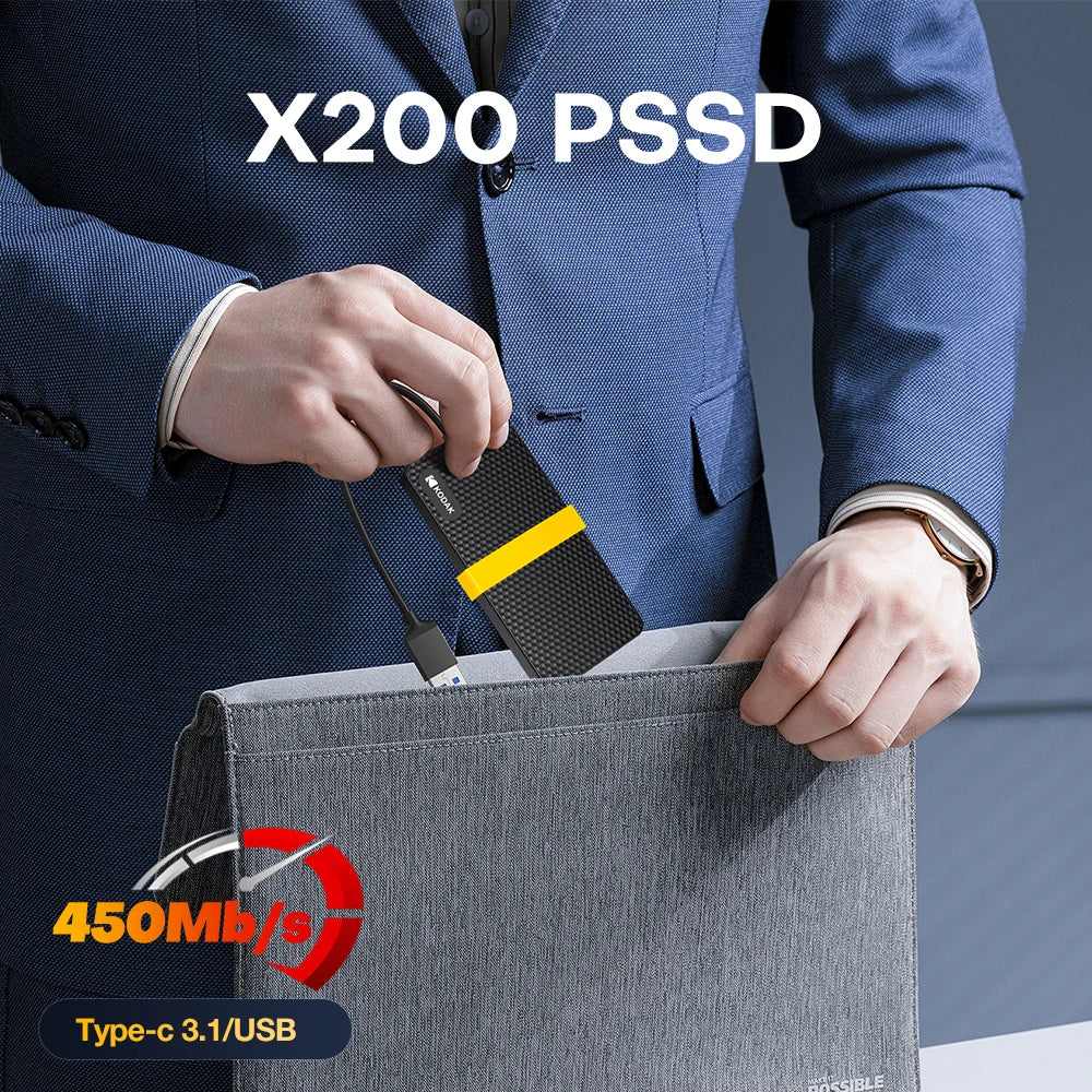 KODAK X200 Portable External SSD USB 3.1 Type-C