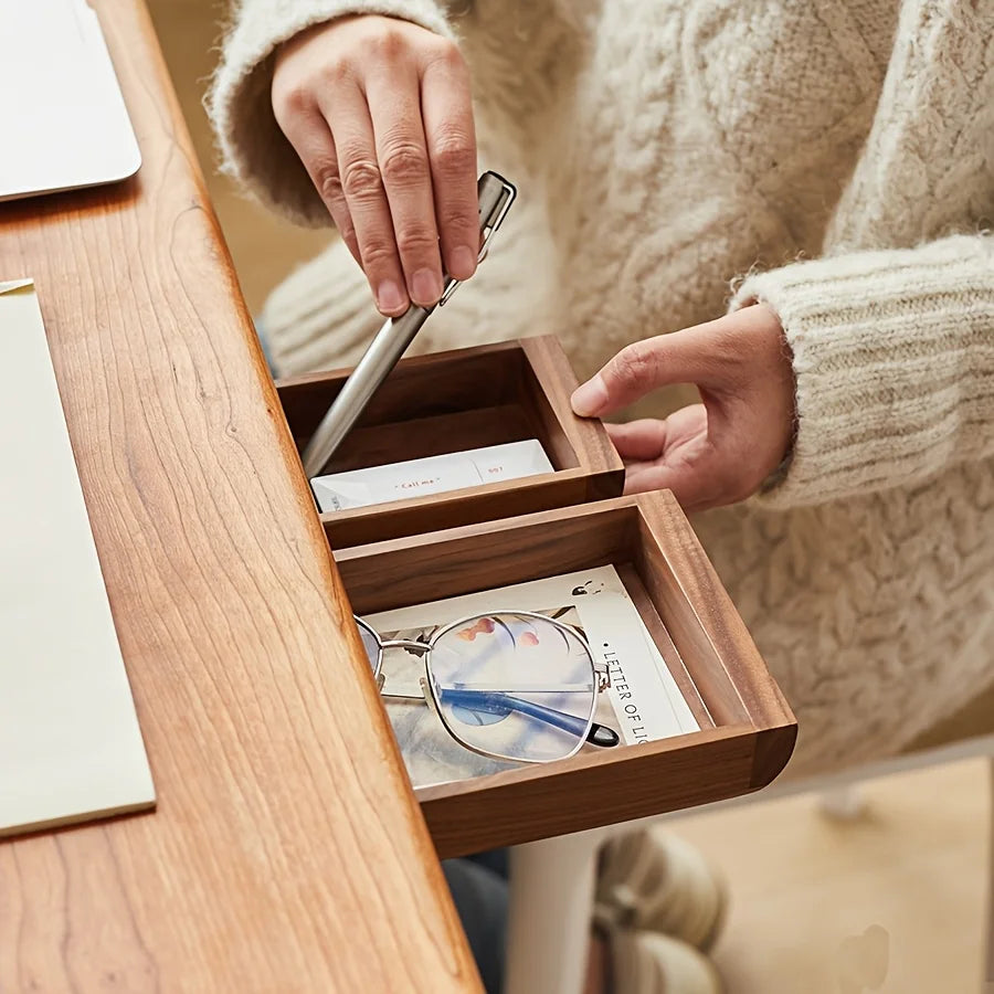 Wooden Under-Desk Drawer Organizer