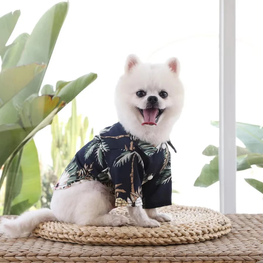 Hawaiian Beach Pet Vest – Breathable Summer Dog & Cat Shirt