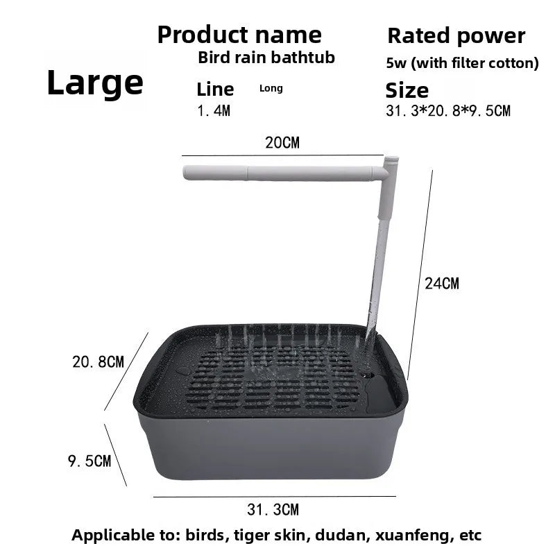 Automatic USB Bird Bath Fountain