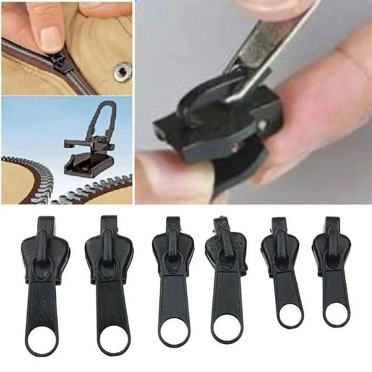 Universal Instant Zipper Repair Kit – 6 Piece Replacement Zip Sliders
