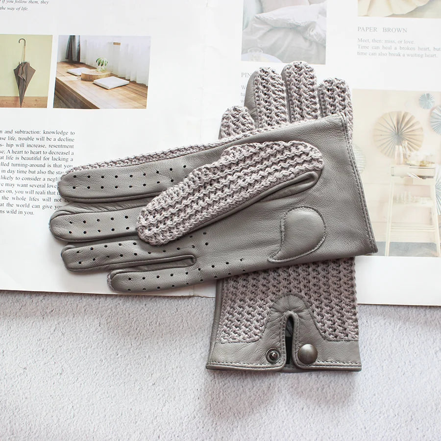 Women’s Genuine Leather Touch Screen Gloves