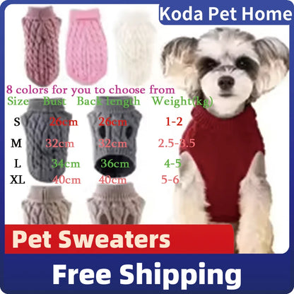 Knitted Pet Dog Sweater