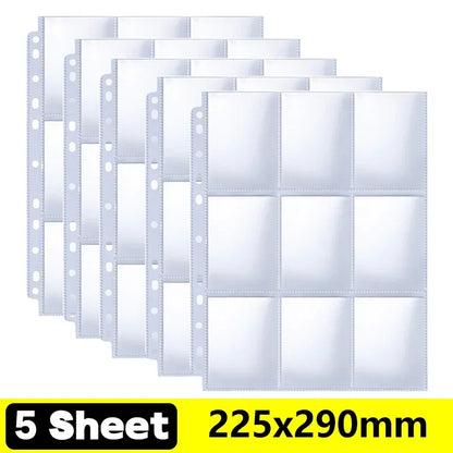 A4 9-Pocket Trading Card Binder Sleeves