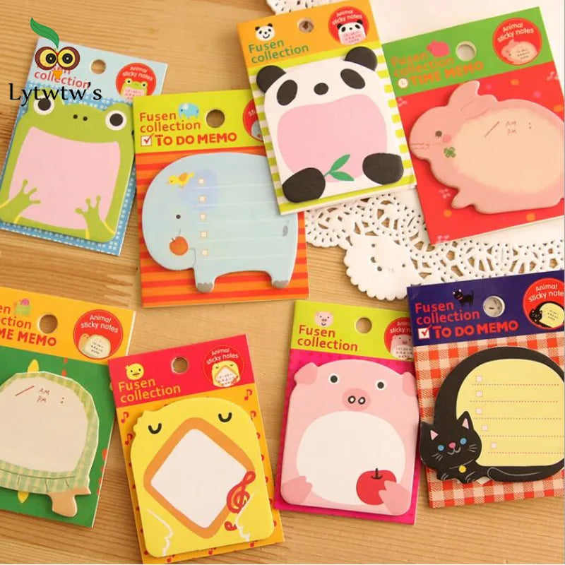 1 Pc Cute Kawaii Animal Sticky Notes