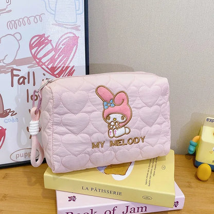 Hello Kitty Quilted Makeup Storage Bag