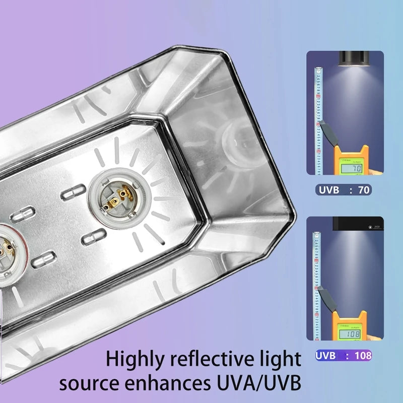 Dual Reptile Heat & UV Lamp Fixture