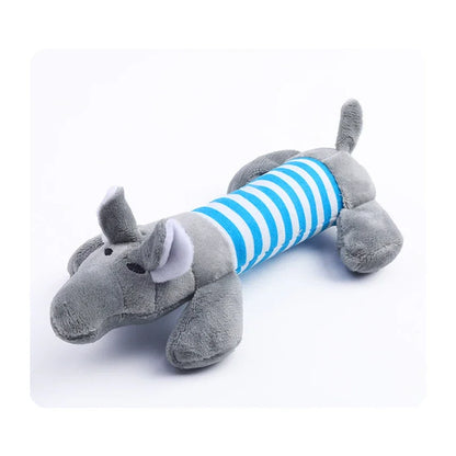 Plush Squeaky Dog Toy – Duck, Pig & Elephant