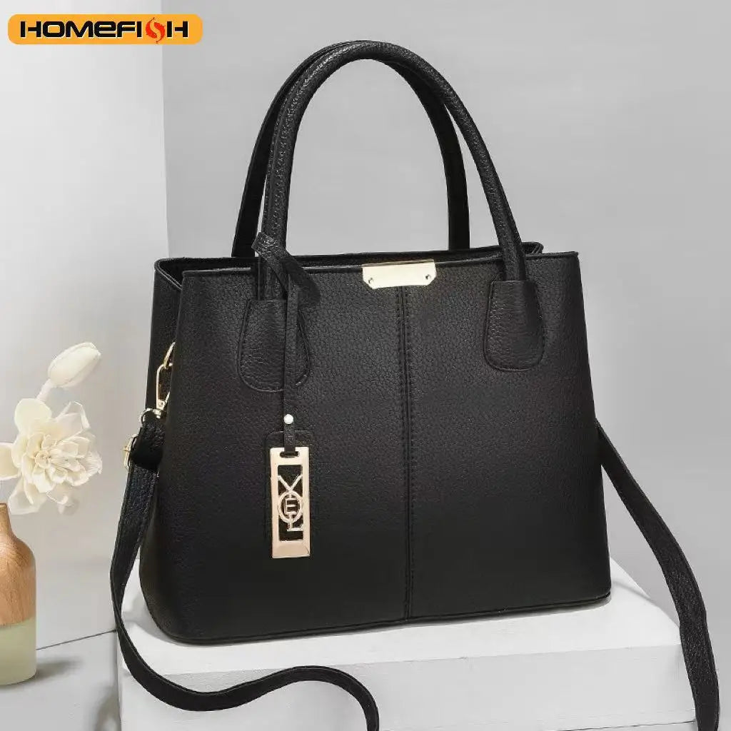 Classic PU Leather Tote Handbag for Women