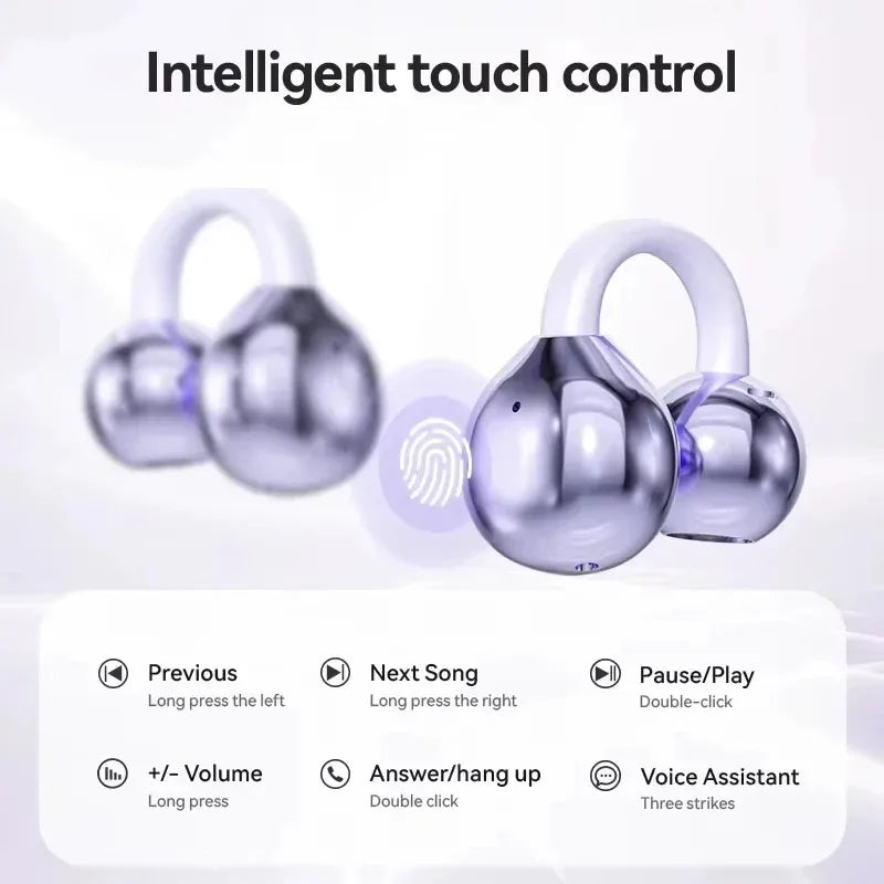 M91 Wireless Ear Clip Bluetooth 5.4 Earbuds with ENC