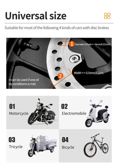 Motorcycle Disc Brake Alarm Lock