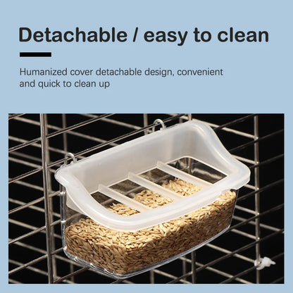 Transparent Spill-Proof Bird Feeder & Water Dispenser