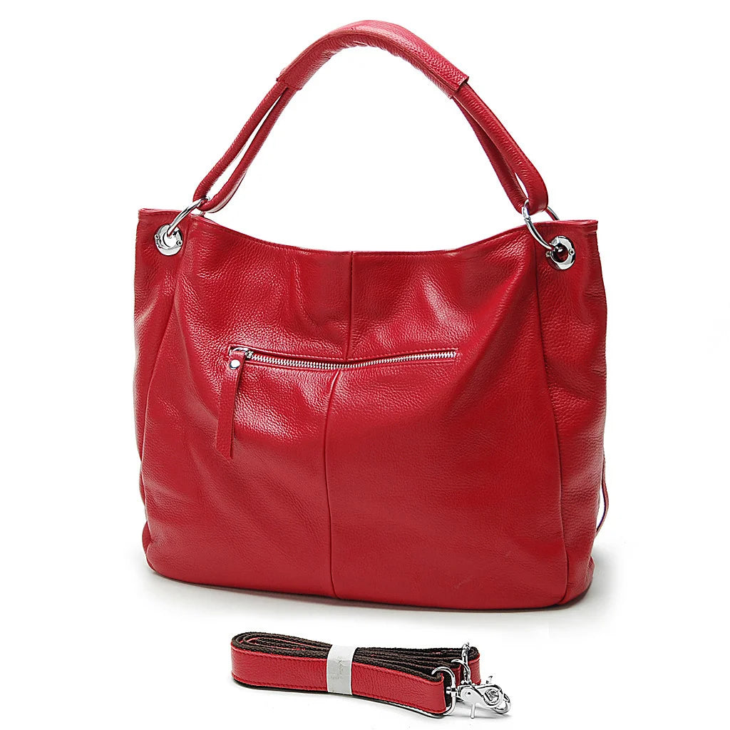 Genuine Leather Tassel Shoulder Bag