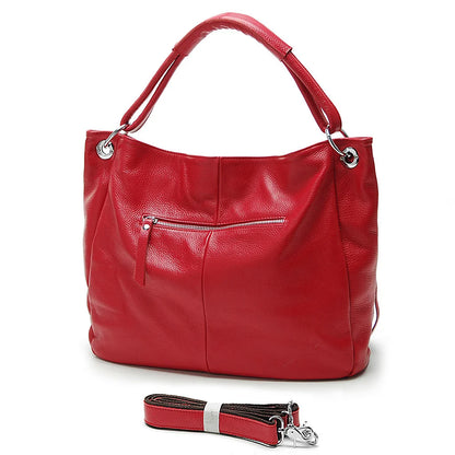 Genuine Leather Tassel Shoulder Bag