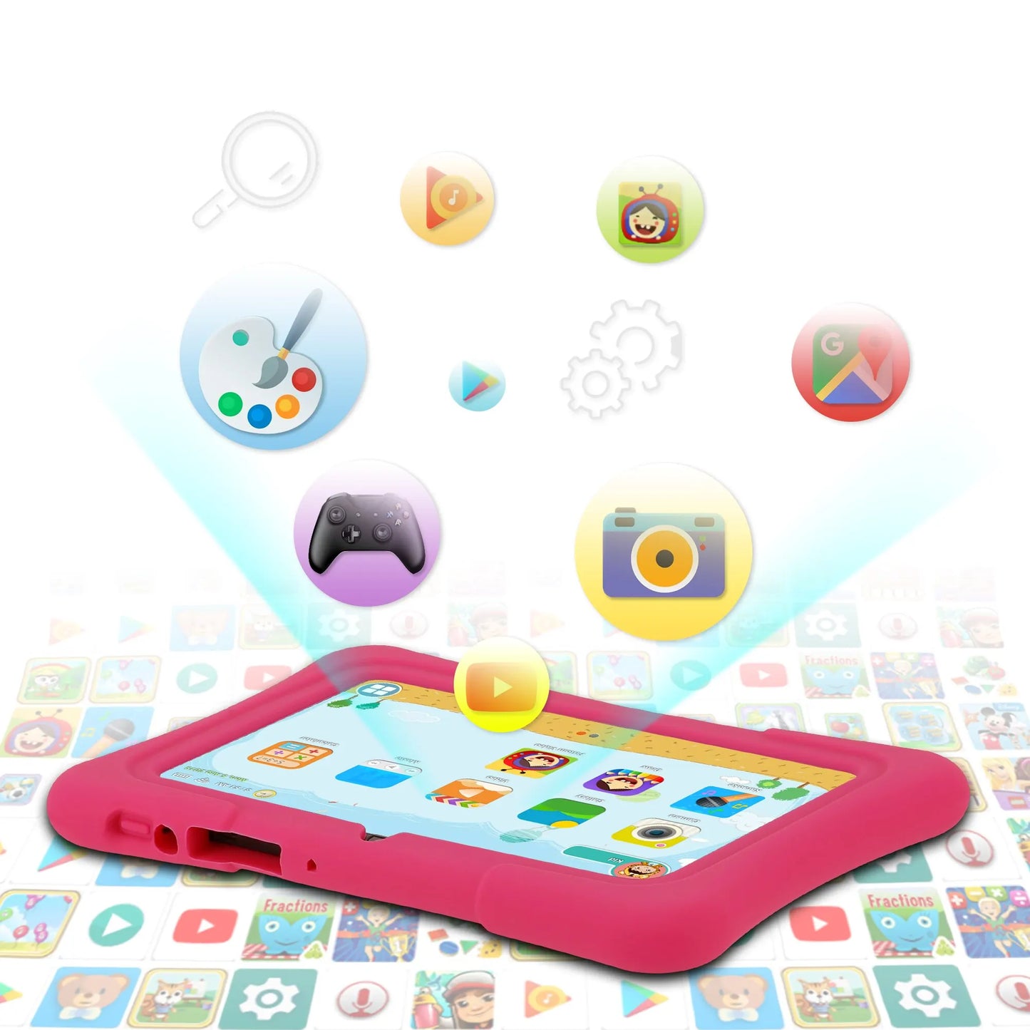 7-Inch Android Kids Tablet with Protective Case & Parental Controls