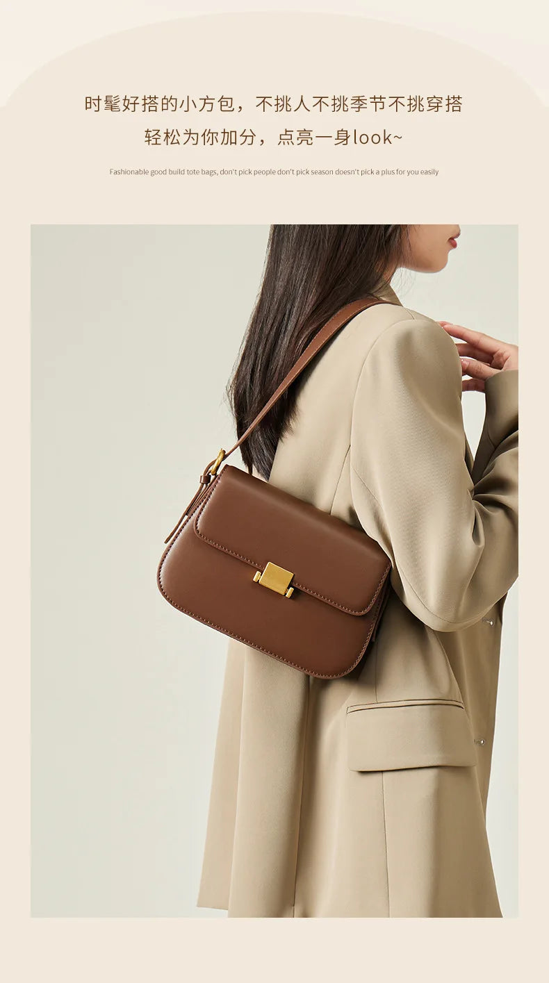 Vintage Leather Crossbody Handbag
