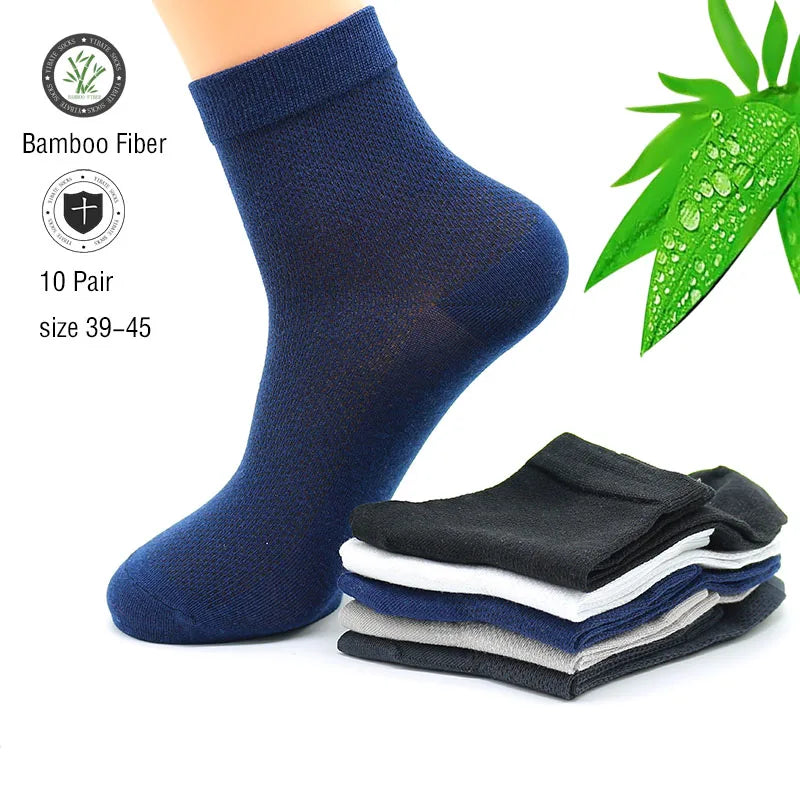 Men’s Bamboo Fiber Mesh Socks 10 Pairs
