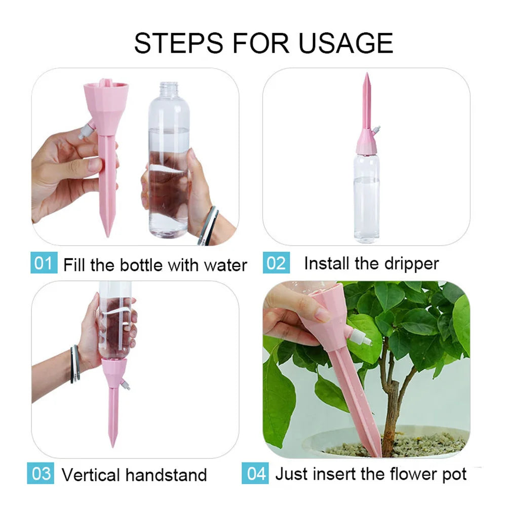 Adjustable Self-Watering Plant Spikes Set
