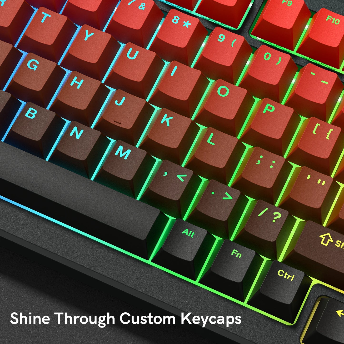 Gradient Red Cherry Profile RGB Keycaps Set