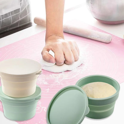 Foldable Silicone Pizza Dough Proofing Box with Lid