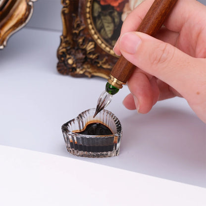 SeamiArt Wood Handle Glass Dip Pen