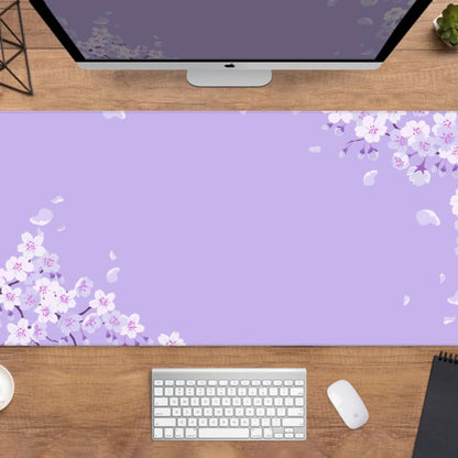 Purple Sakura Blossom Desk Mat