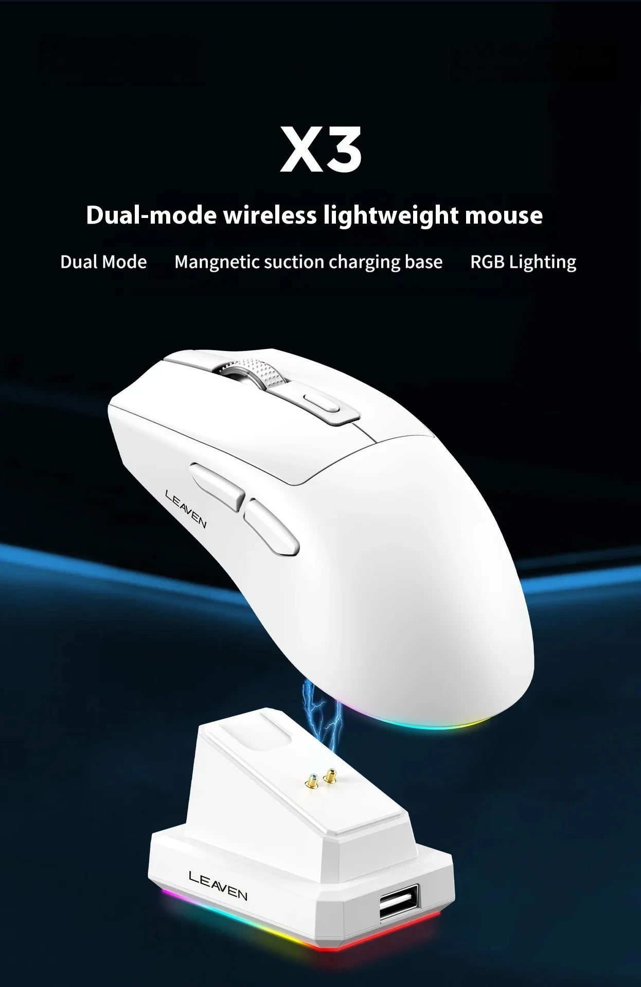 NexusClick X3 Dual-Mode Wireless Gaming Mouse