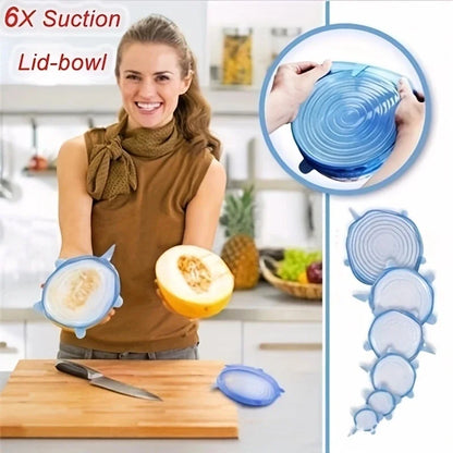 Reusable Silicone Stretch Lid Set