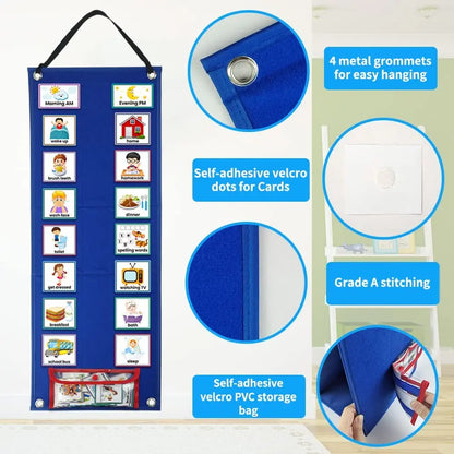 Kids Visual Daily Routine Chart with 70 Activity Cards