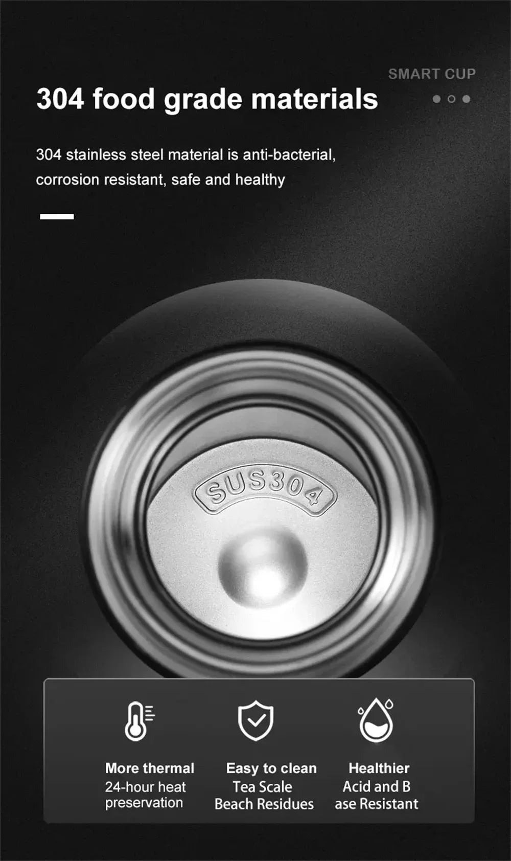 Smart Temperature Display Thermos Bottle