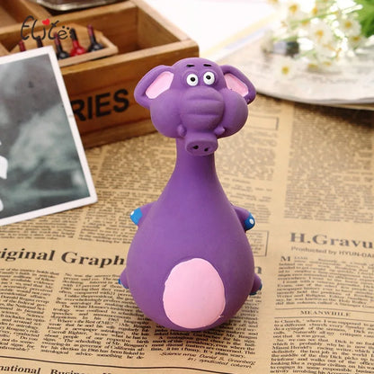 Cartoon Squeaky Rubber Dog Toy