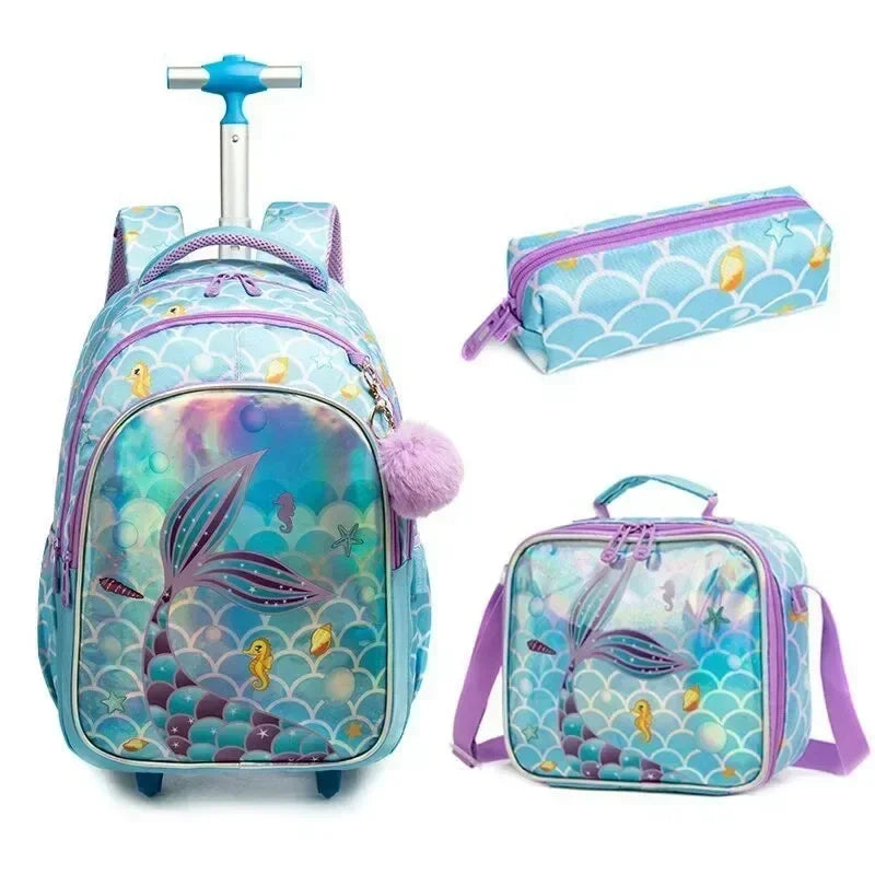 Girls’ Trolley School Backpack Set