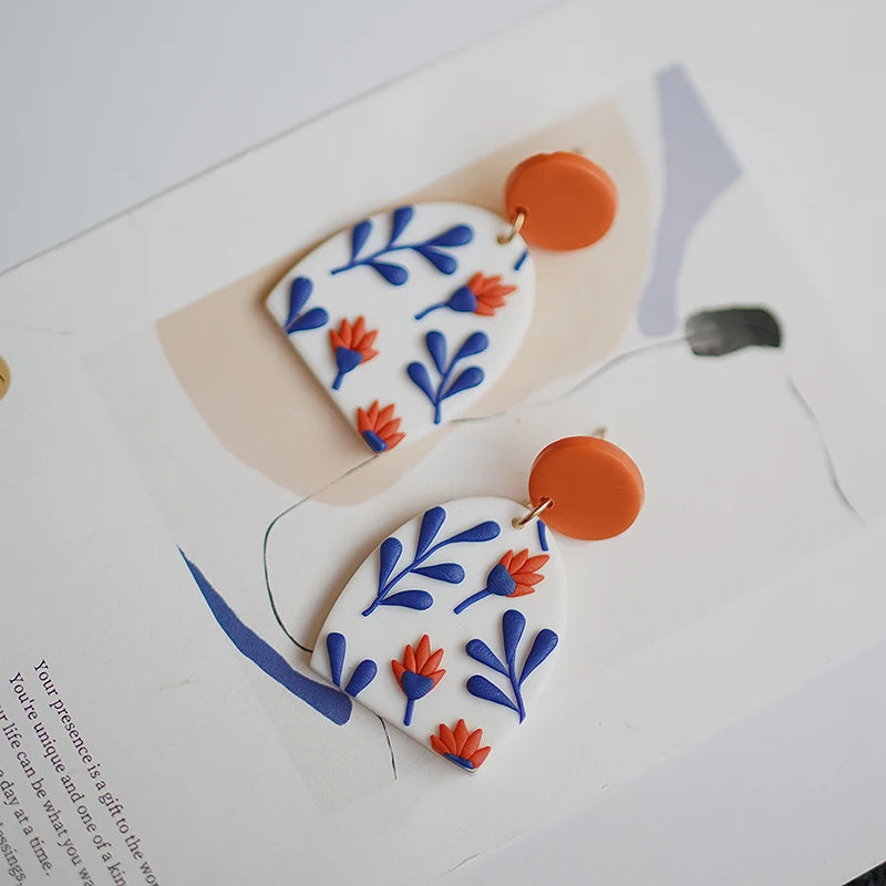 Classic Bohemiam Drop Bright Color Earrings