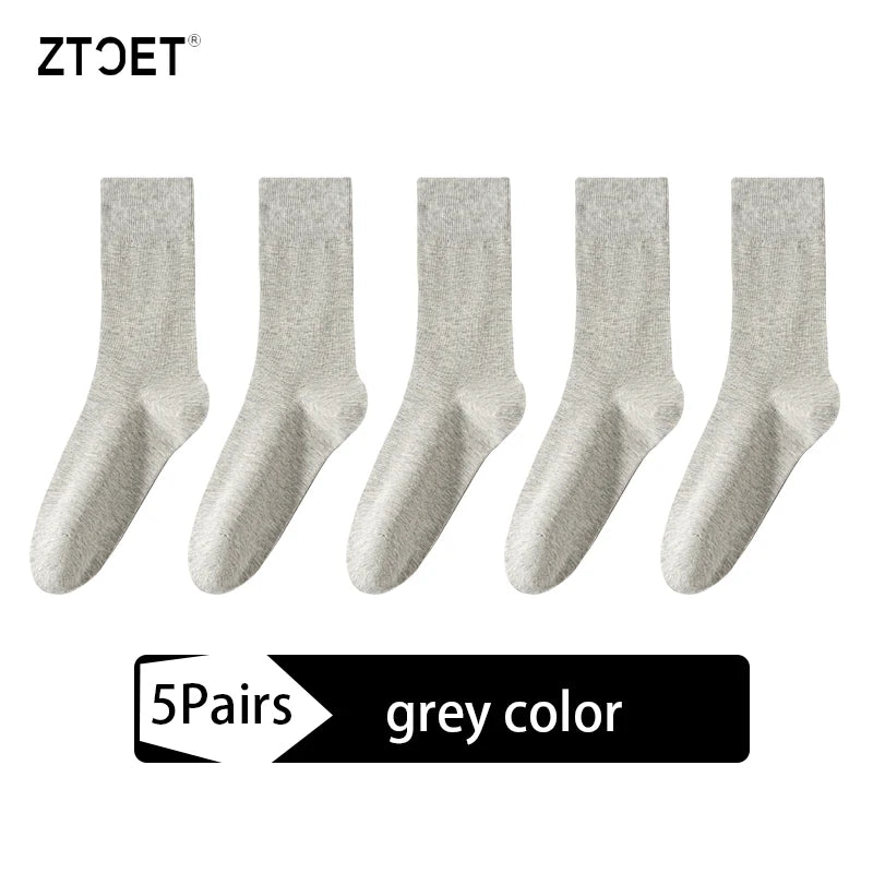 Men’s Cotton Business Casual Socks 5 Pairs