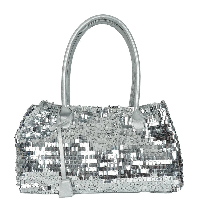 Sequined Underarm Shoulder Tote Bag