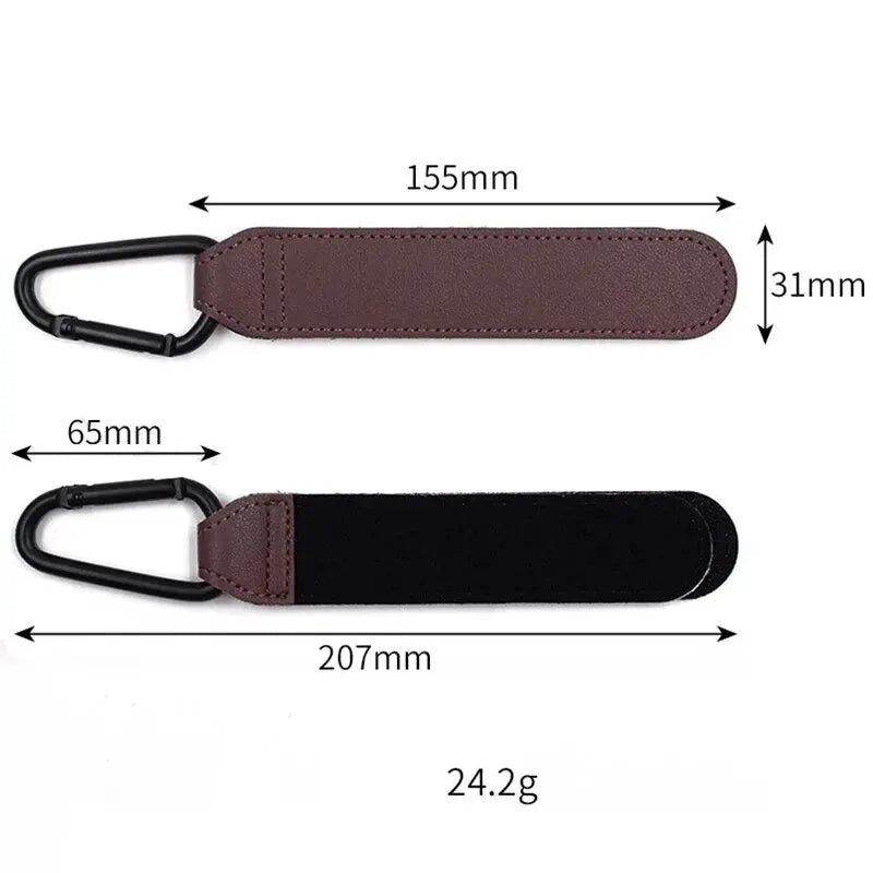 Leather Stroller Hook Set